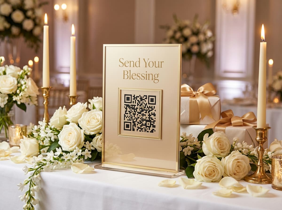 QR gift stand preview